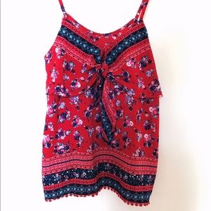 Floral RWB tank top